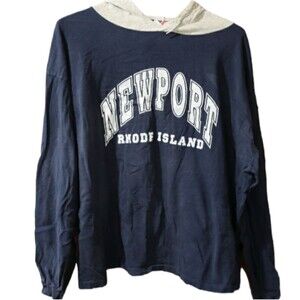 Artex Navy Blue Hooded Newport Rhode Island Hoodie XL
